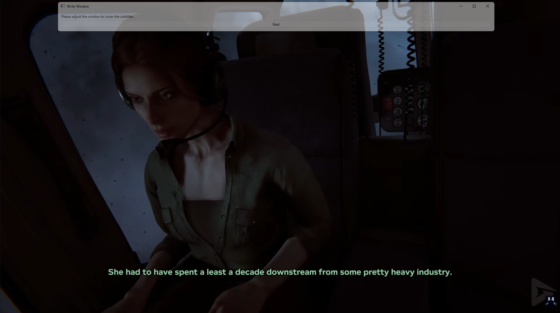 Write Window Example